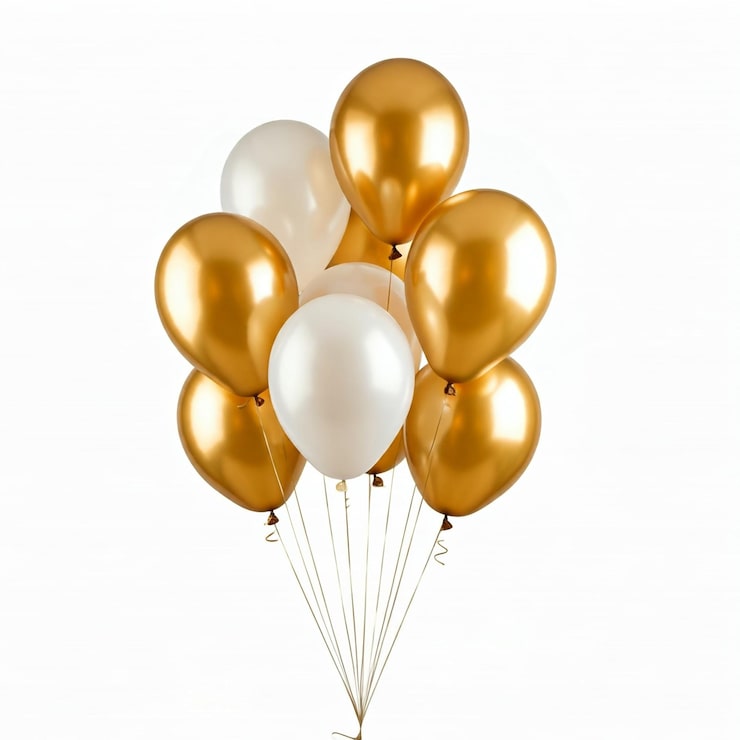 Foto un montón de globos con un fondo blanco que dice globos