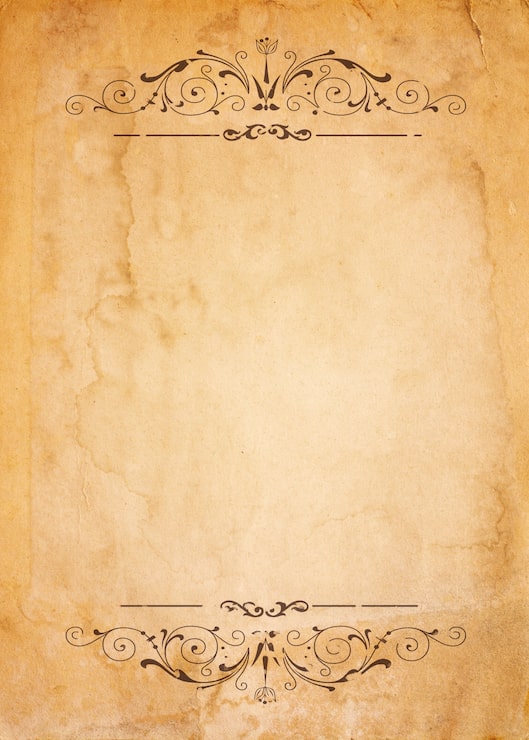 Foto papel viejo con el marco de época con motivos - en blanco para su diseño