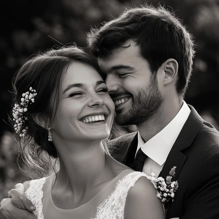 Foto una pareja de casados felices