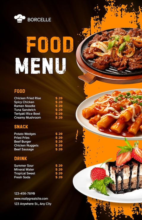 Foto plantilla de diseño de menú de restaurante para cafetería cafetería restaurante bar comida y bebidas