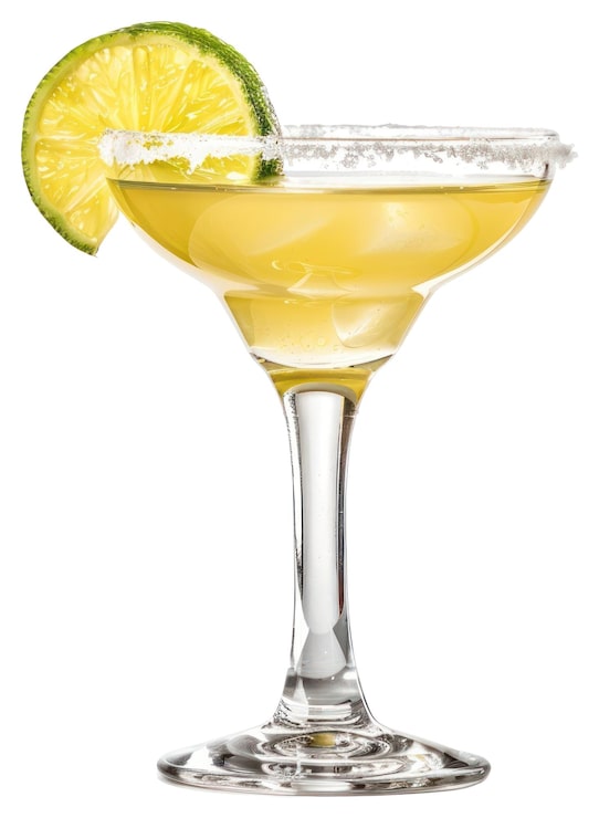 Foto png margarita refrescante con guarnición de limón