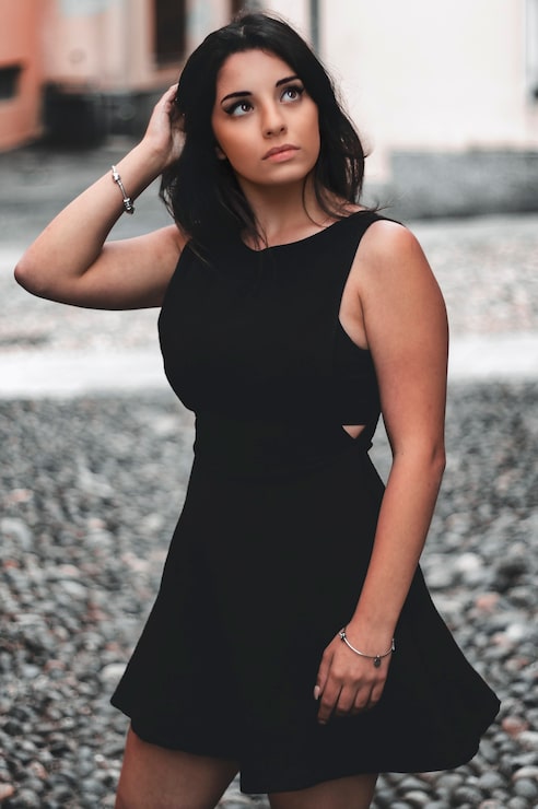 Foto primer plano, de, un, mujer hermosa