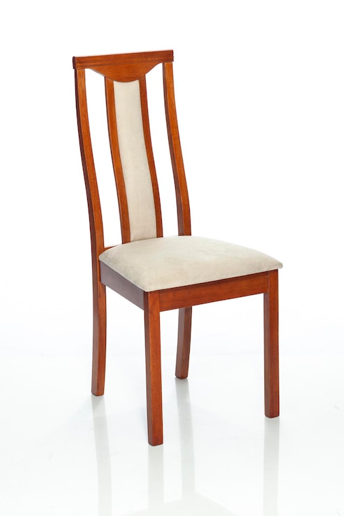 Foto silla de madera clásica aislada sobre fondo blanco para la cocina y la sala de estar. diseño de interiores.