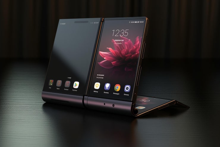 Foto smartphone dobrável inovador com ecrã flexível 00433 03
