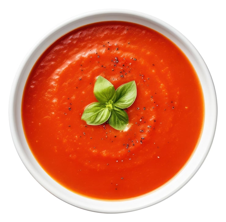 Foto sopa de comida de tomate en el cuenco de png