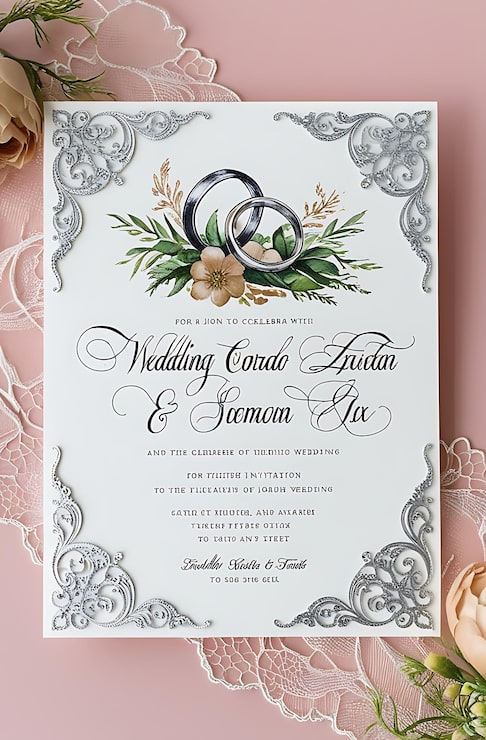Foto tarjetas de invitación de boda lujosas y sofisticadas