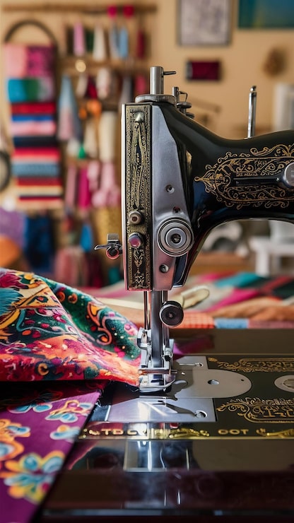 Foto trabajo de máquinas de coser