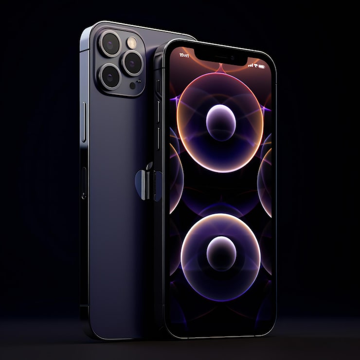 Foto el último iphone con una impresionante luz dividida