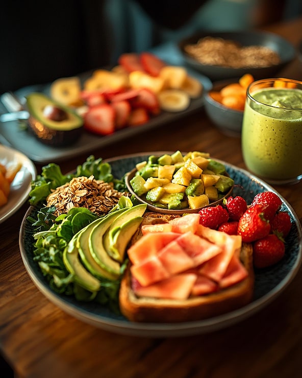 Foto um pequeno-almoço saudável