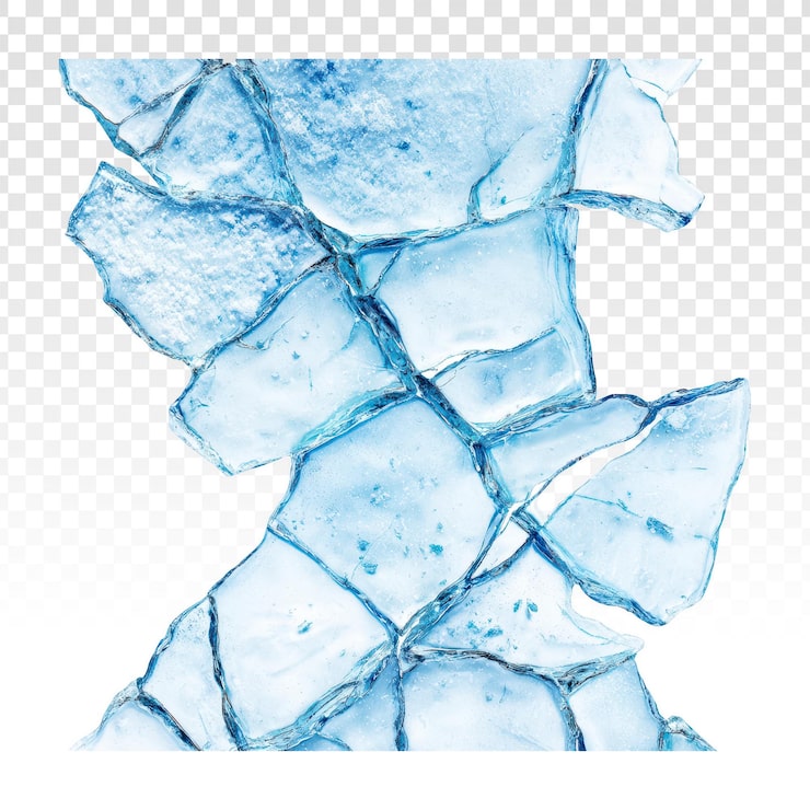 無料PSD 砕けた青い氷の破片
