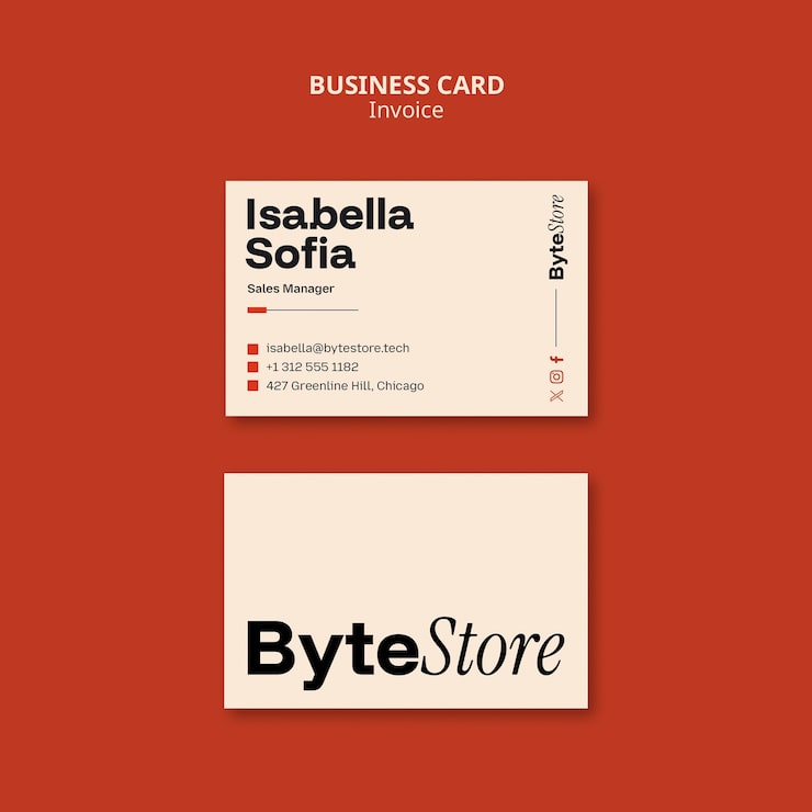 Business card and bytestore logo template