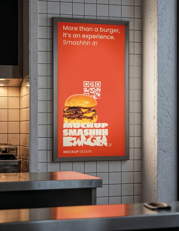 Delicious food restaurant mockup