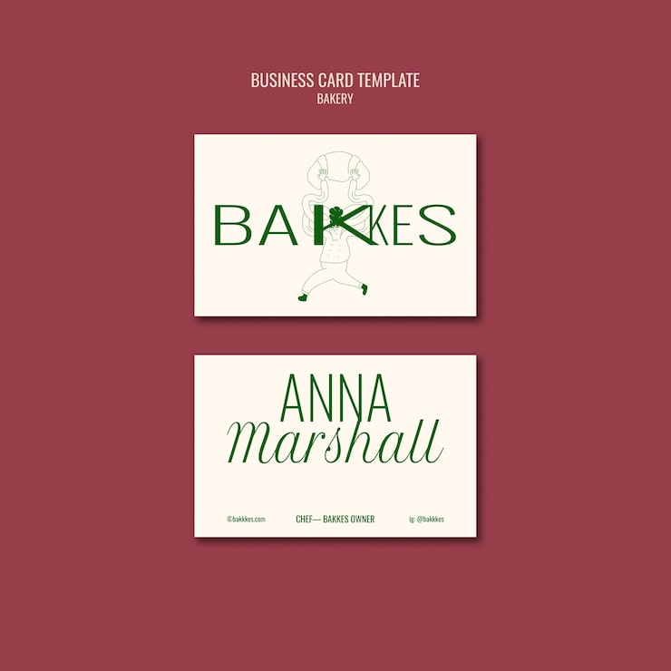 Flat design bakery template