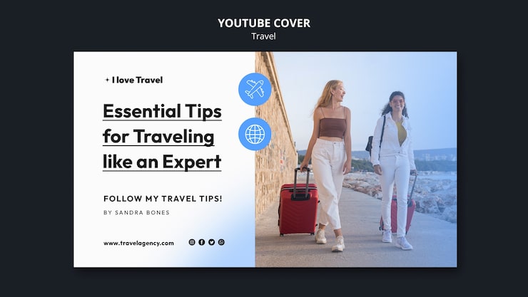 免费PSD 渐变旅行冒险 youtube 封面