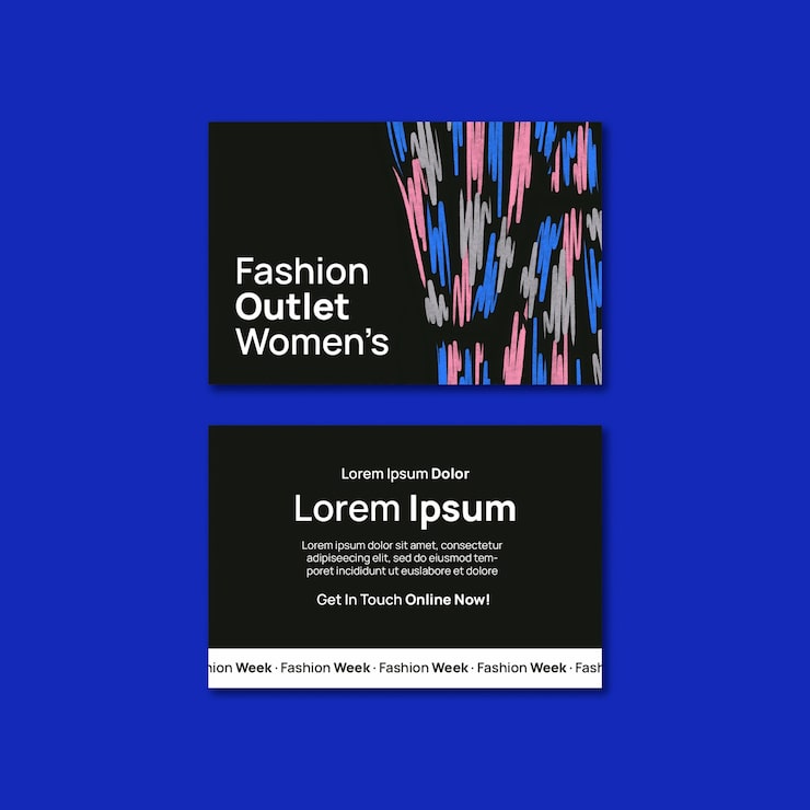 Hand drawn fashion collection business card