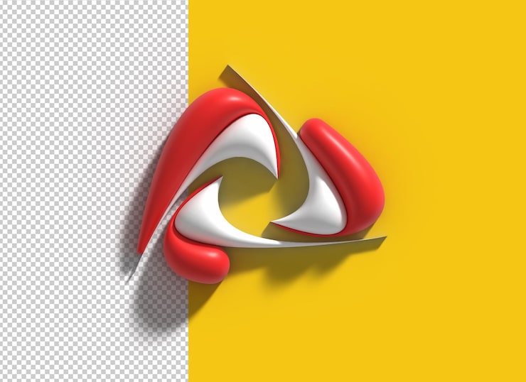 免费PSD 回收徽标3d插图设计