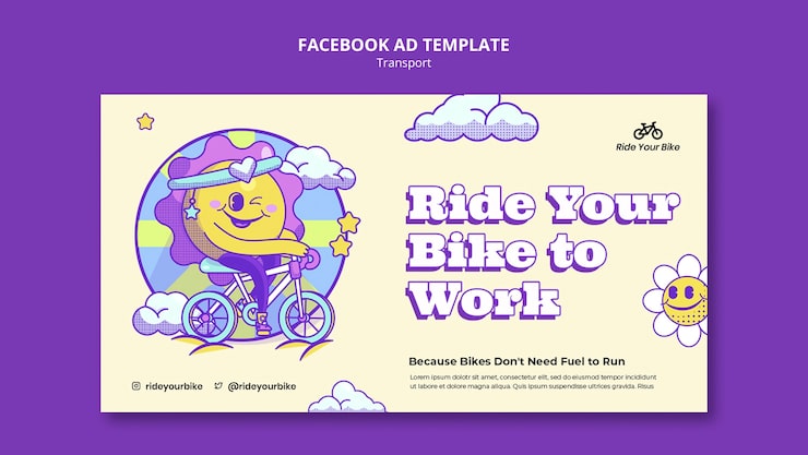 免费PSD 骑自行车 facebook 模板