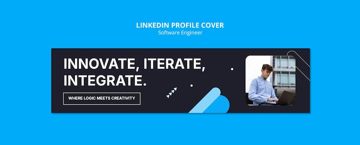 免费PSD 软件工程师 linkedin 横幅模板设计