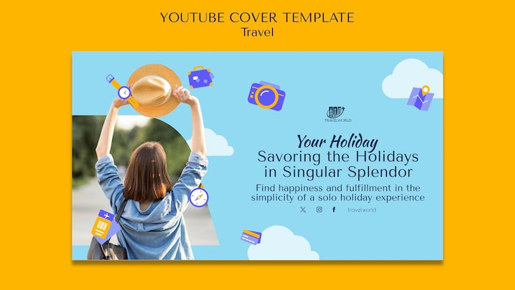 免费PSD 旅游探险 youtube 封面