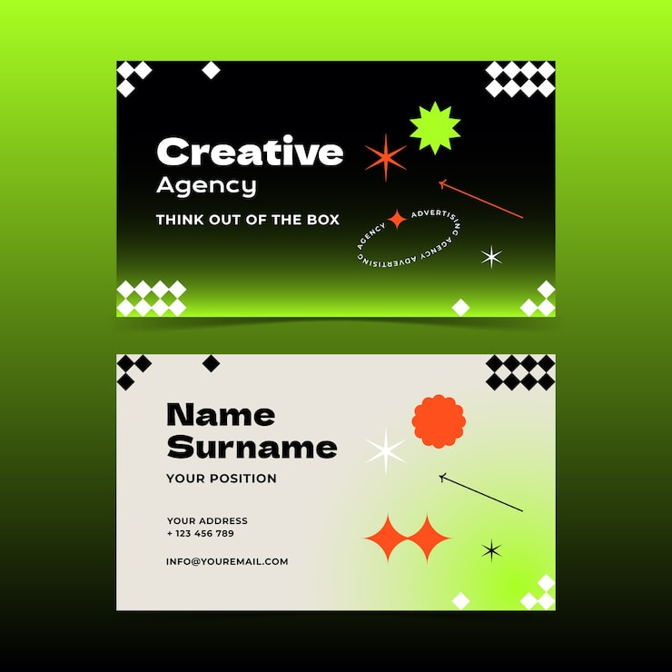 Advertising agency business card template