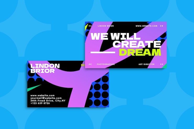 Gradient authentic business card