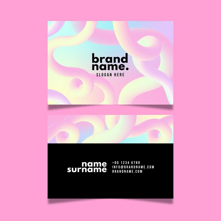 Gradient business card concept