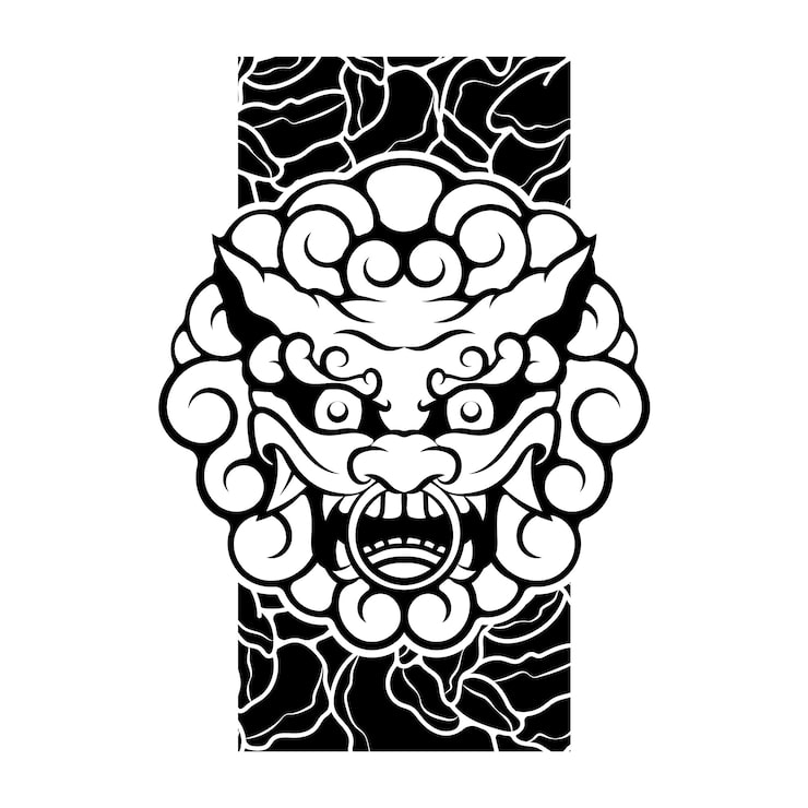 Hand drawn asian style tattoo