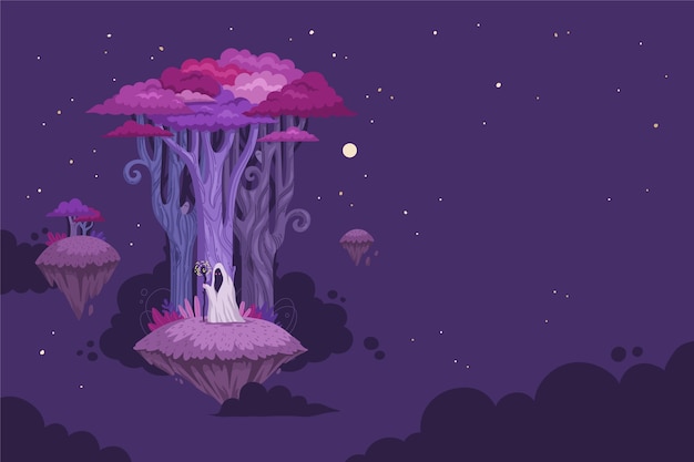 手绘魔法梦境背景