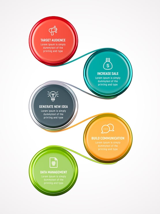 Kostenlose PSD 3d-business-infografik-vorlage