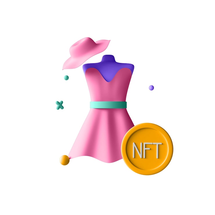 Kostenlose PSD 3d-nft-symbol-mode-illustration