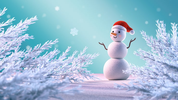 Kostenlose PSD 3d-rendering von winter-weihnachts-hintergrund