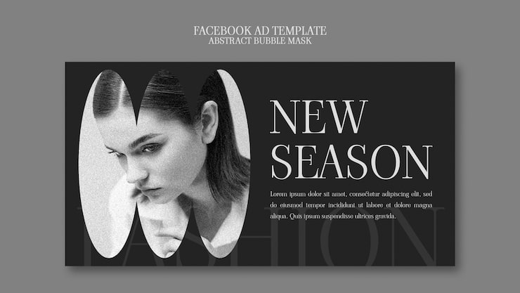 Kostenlose PSD abstrakte blase maske facebook vorlage