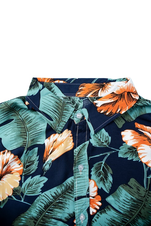 Kostenlose PSD ansicht eines hawaiihemdes mit muster