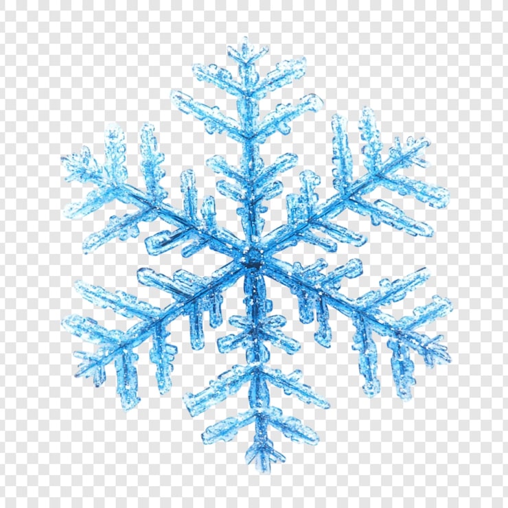 Kostenlose PSD atemberaubende makrofotografie mit blauer schneeflocke