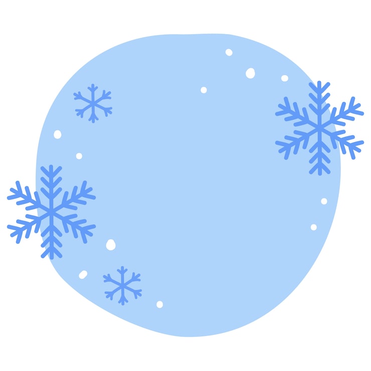 Kostenlose PSD blaue schneeflocken-illustration isoliert