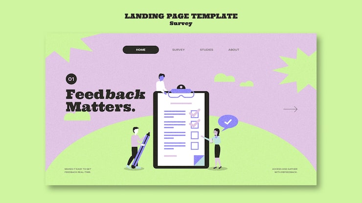 Kostenlose PSD duotone flache design-umfragevorlage