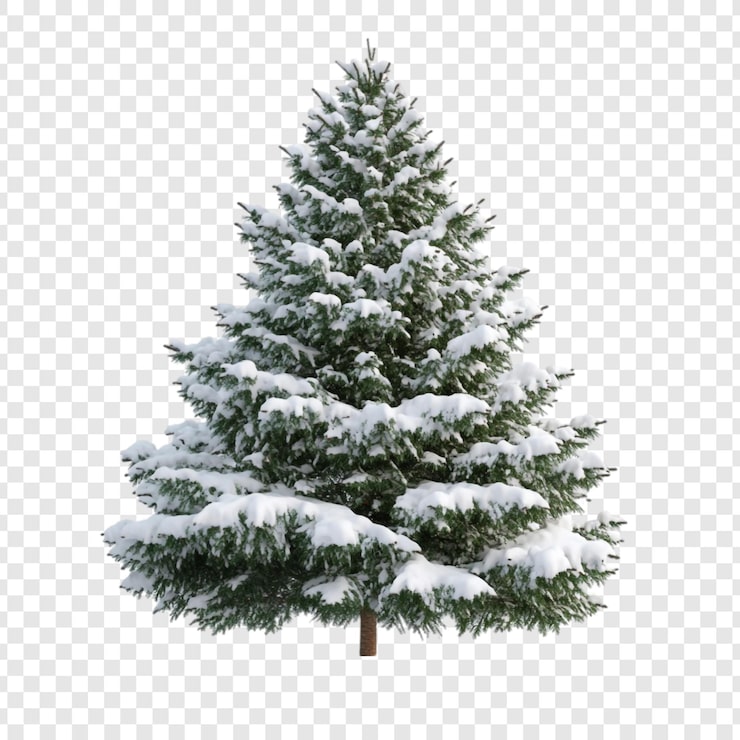 Kostenlose PSD ein schneebedeckter immergrüner baum ein winterwunderland