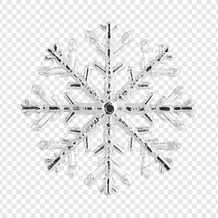 Kostenlose PSD eine funkelnde silberne schneeflocke ist ein zartes juwel im winter