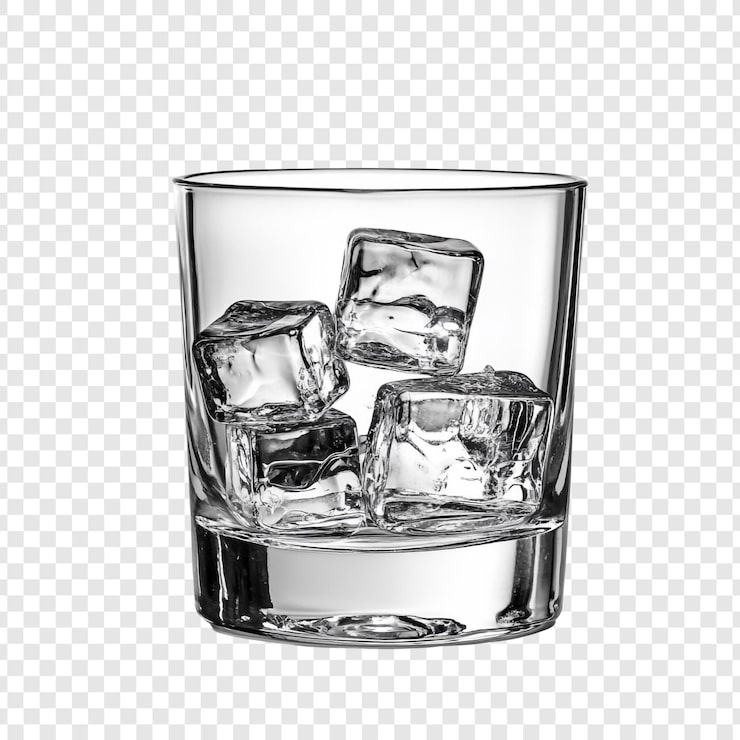 Kostenlose PSD eiswürfel in einem glas erfrischend und kühl