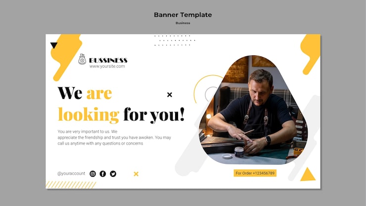 Kostenlose PSD flache design-banner-business-vorlage