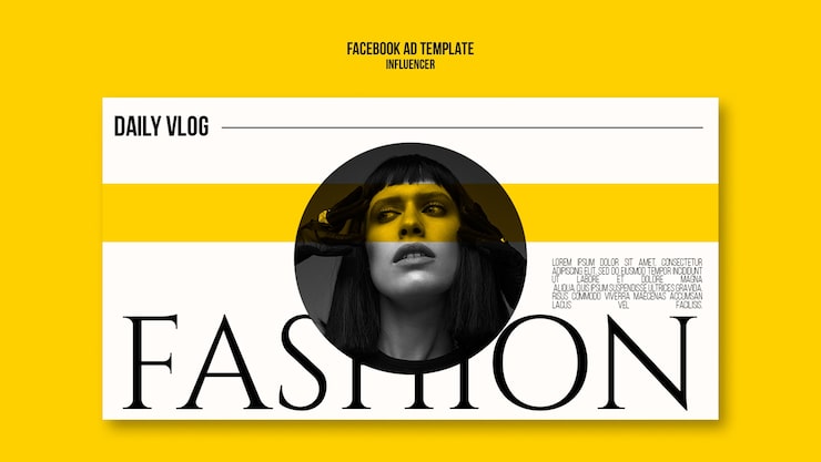 Kostenlose PSD flache design-influencer-vorlage