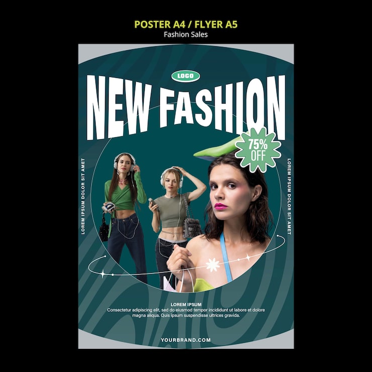Kostenlose PSD flache design-verkaufsrabatt-poster-vorlage