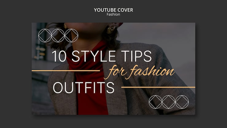 Kostenlose PSD flaches design-modetrends-youtube-cover