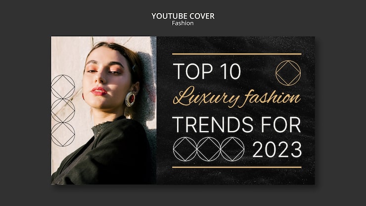 Kostenlose PSD flaches design-modetrends-youtube-cover