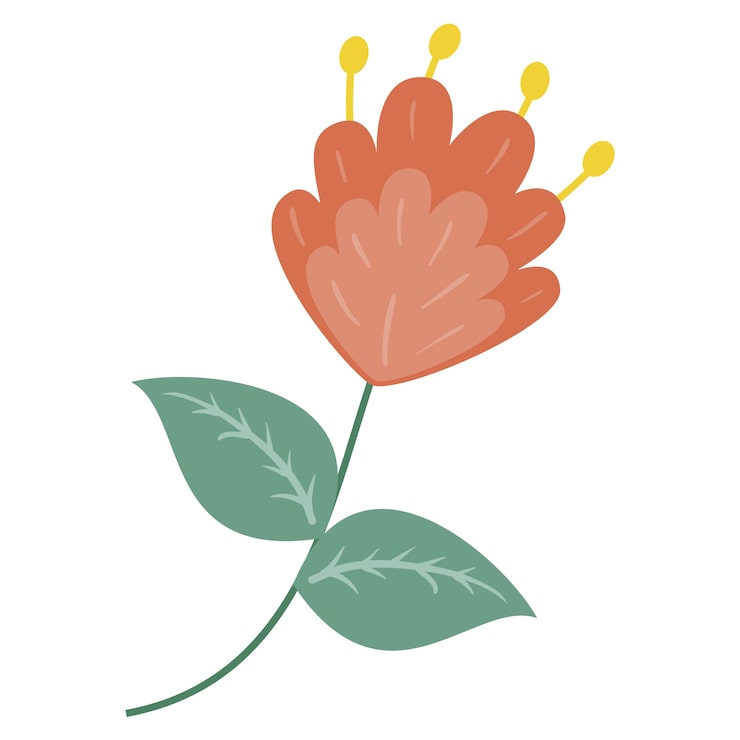 Kostenlose PSD handgezeichnete blumenzeichnung