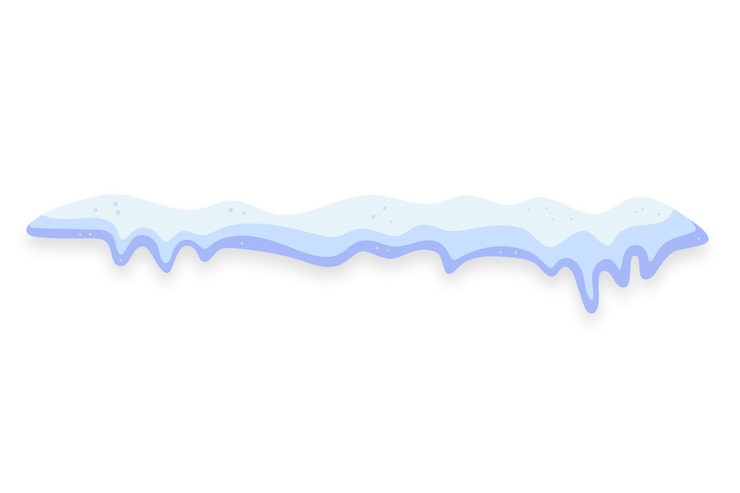 Kostenlose PSD handgezeichnete schneehaufenillustration