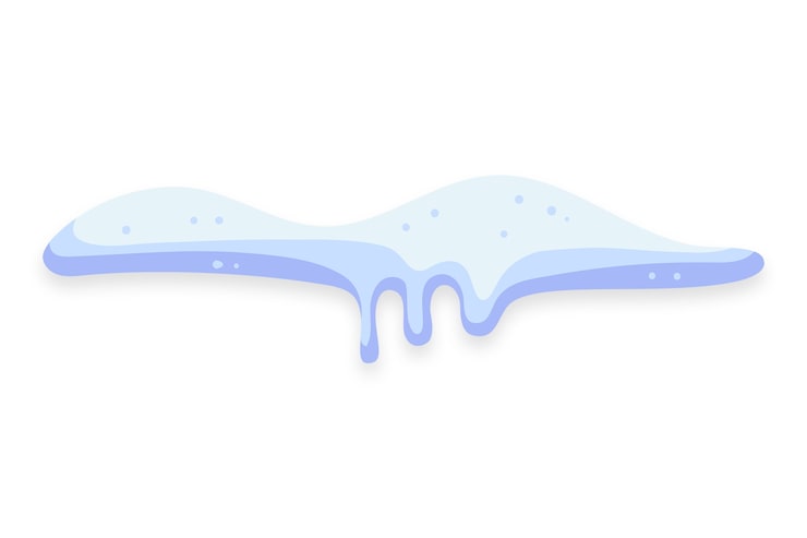 Kostenlose PSD handgezeichnete schneehaufenillustration