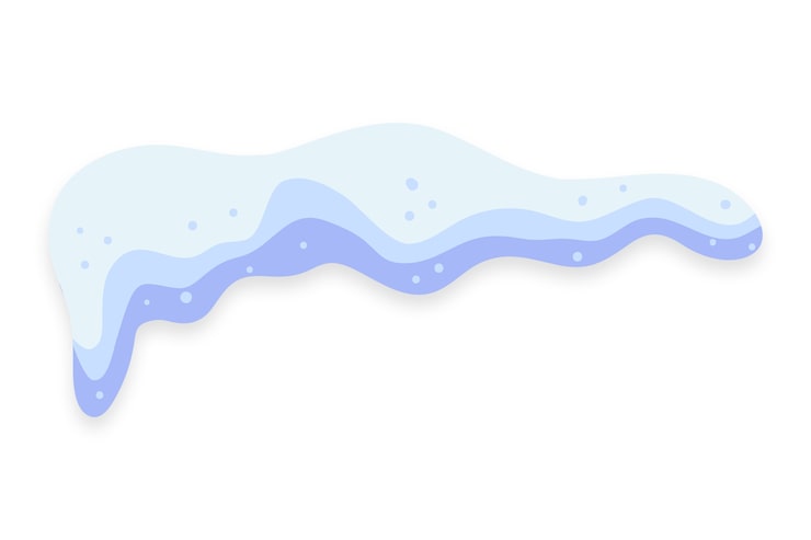 Kostenlose PSD handgezeichnete schneehaufenillustration