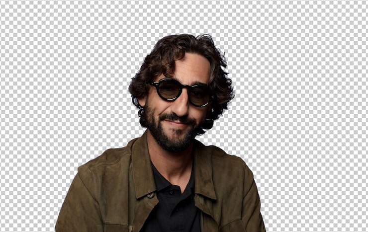 Kostenlose PSD junger bärtiger mann mit sonnenbrille