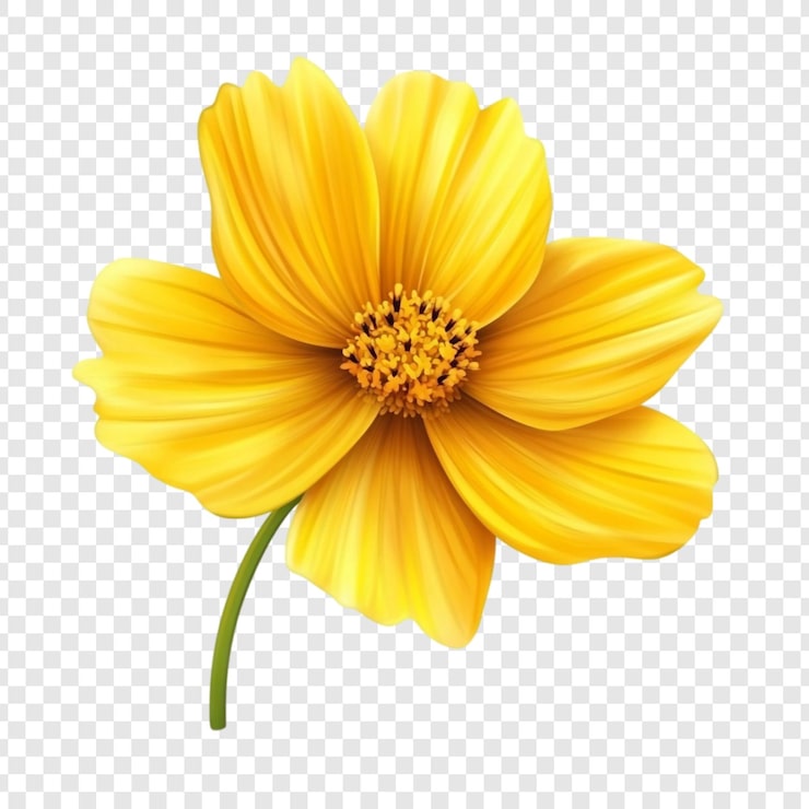 Kostenlose PSD lebendige gelbe kosmosblume eine nahaufnahme der schönheit der natur